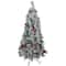 4.5ft. Pre-Lit Snowy Bristle Pine Artificial Christmas Tree, Clear Lights